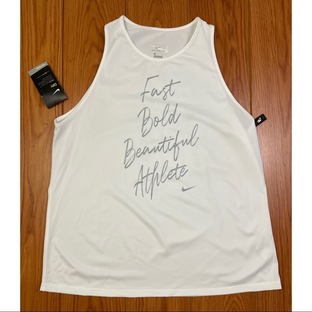 NWT Nike Sleeveless White Athletic Tank Top White Size XL